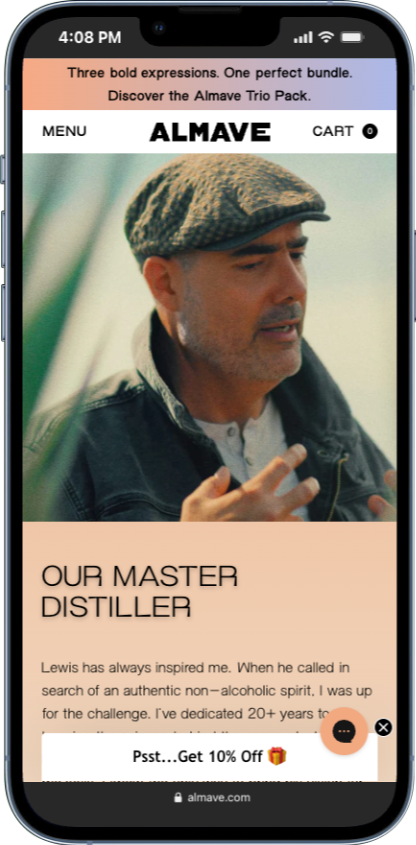 about us section example from almave