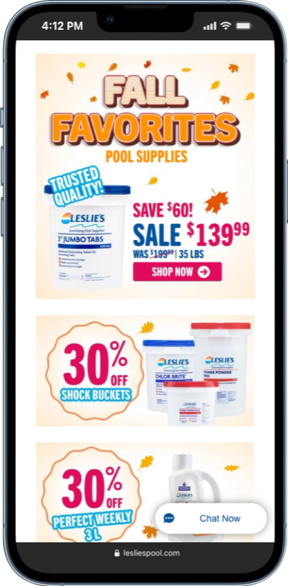 banners section example from lesliespool