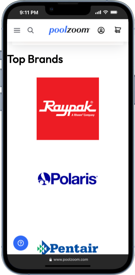 Brands Section Inspiration Example from poolzoom