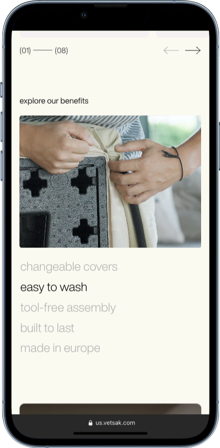 why us or benefits section examples from vetsak